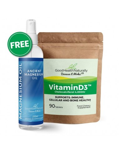 Free Ancient Magnesium Oil with Vitamin D3 4,000IU Jar