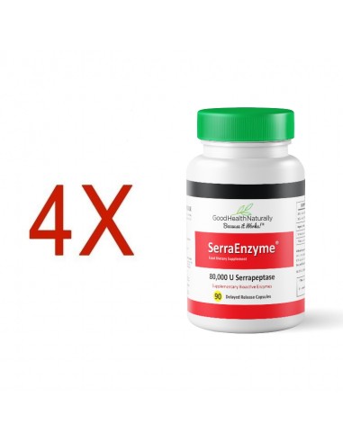 Serra Enzyme™ 80,000IU - 90 Capsules - Buy 3 Get 1 FREE